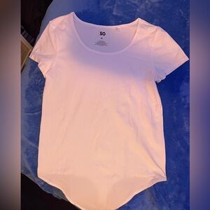 White Thong T-Shirt Bodysuit